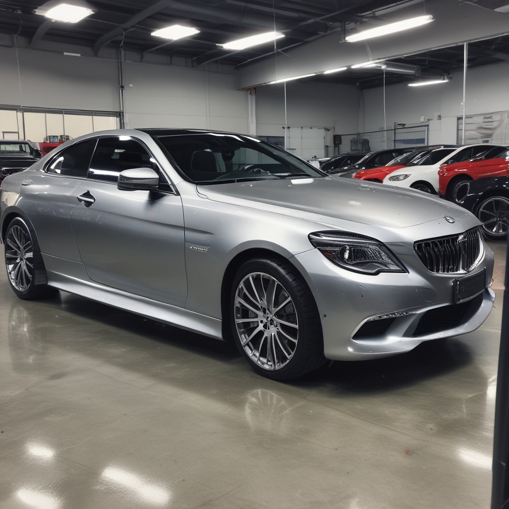 Luxury car being detailed to a mirror finish in Edmonton