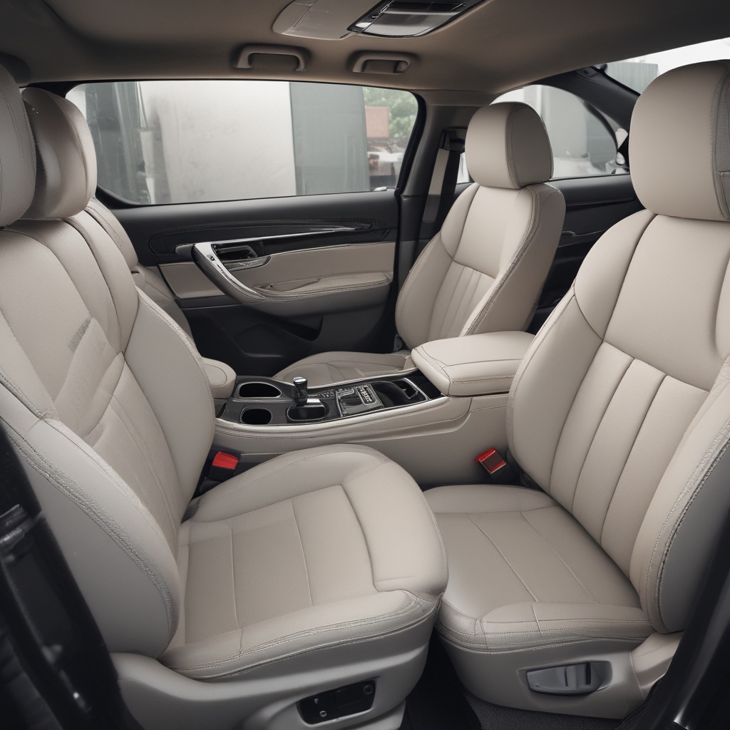 Professional car interior detailing process